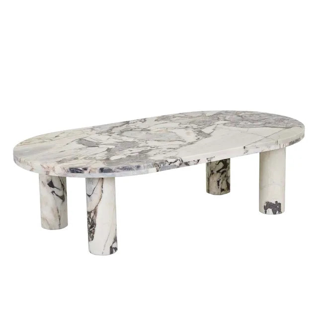 ROUND LEG COFFEE TABLE IN OCEAN MARBLE (PRE-ORDER)