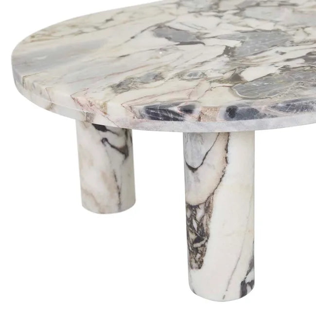 ROUND LEG COFFEE TABLE IN OCEAN MARBLE (PRE-ORDER)