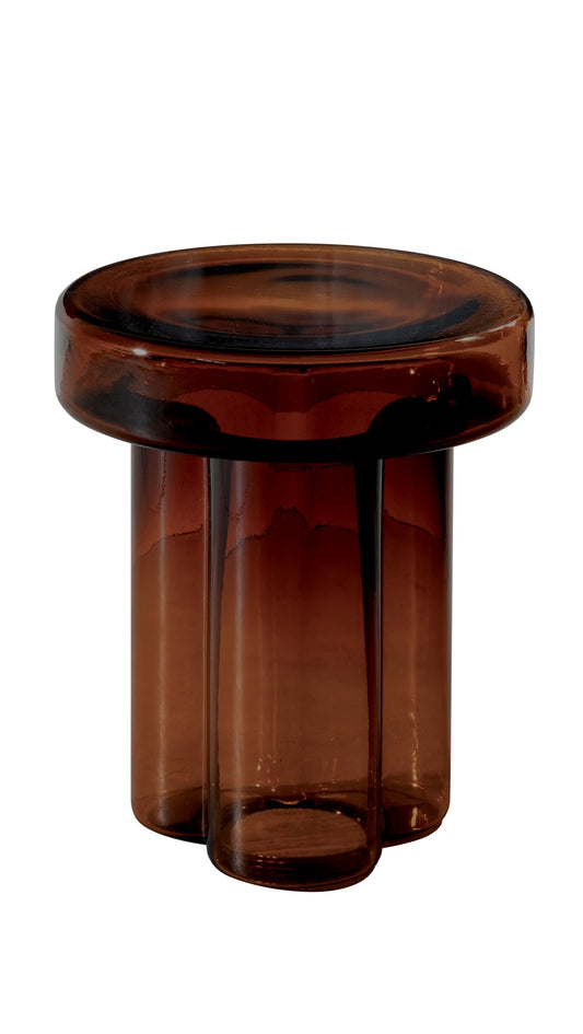 AMBER GLASS SIDE TABLE