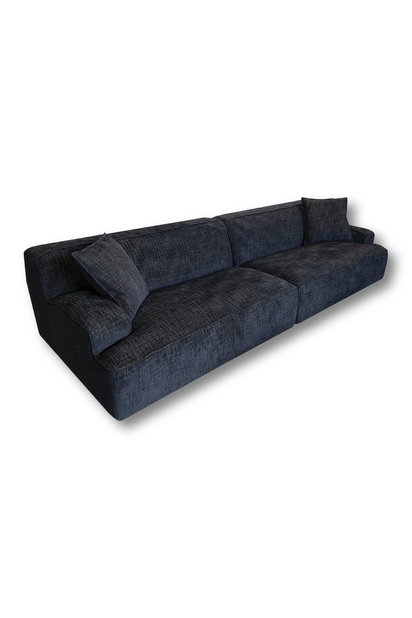 CUSTOM CHARCOAL CLOUD TEXTURED SOFA