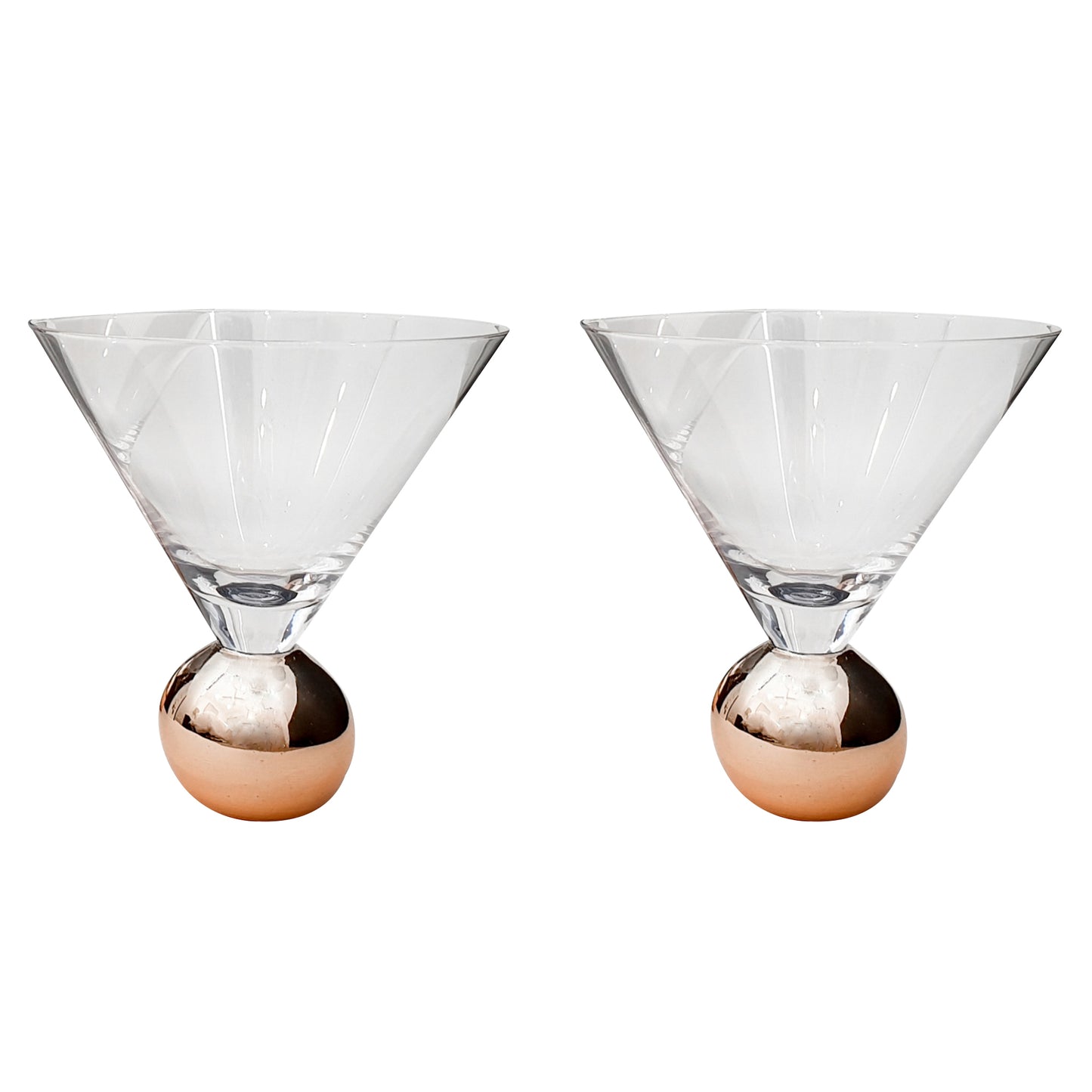 STEMLESS MARTINI GLASS SET OF TWO