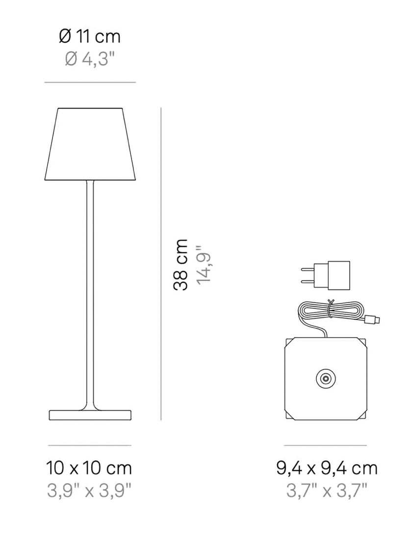 POLDINA PRO WIRELESS TABLE LAMP (VARIOUS COLOURS)