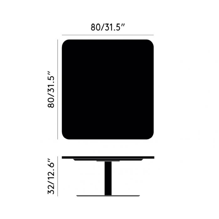 TOM DIXON FLASH STONE COFFEE TABLE SQUARE
