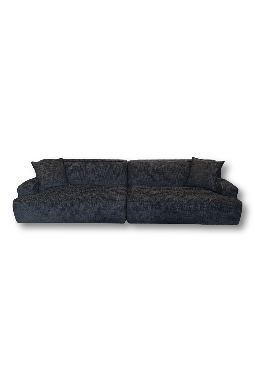 CUSTOM CHARCOAL CLOUD TEXTURED SOFA